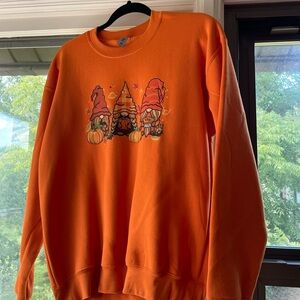 Orange Graphic Women’s Sweatshirt for Fall